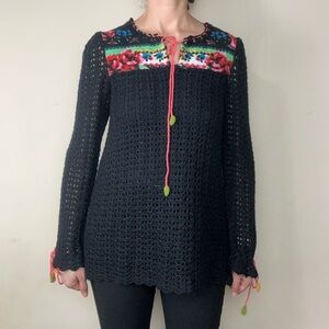Free People Crochet Wool Blend Boho